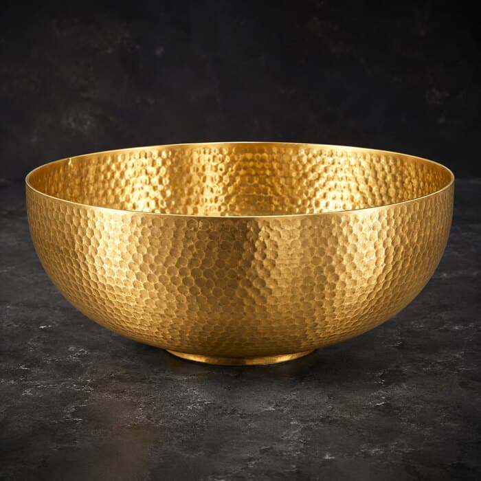 Kangsabani Hand-Hammered Brass Offering Bowl