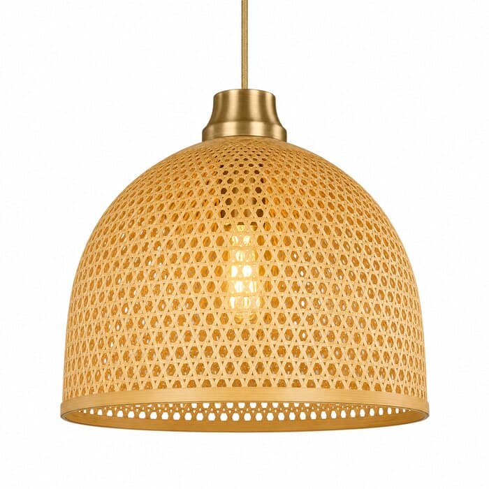 Sylhet Handcrafted Bamboo Mesh Pendant Light