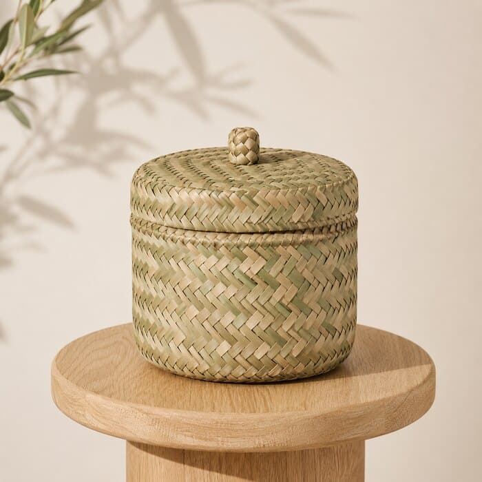 Khejura Date Palm Leaf Storage Basket