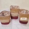 Ahiyana Multi Color Eco-Friendly Natural Seagrass Planter Tub Cover Set With Plastic Lining