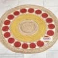 Ahiyana Premium Machine Made Seagrass Round Mat - 36 Inch | Aesthetic Home Décor Rug