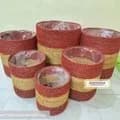 Ahiyana Multi Color Eco-Friendly Natural Seagrass Planter Tub Cover Set With Plastic Lining