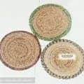 Ahiyana Premium Machine Made Seagrass Round Table Mat | Aesthetic Home Decor Rug