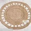 Ahiyana Premium Machine Made Seagrass Round Mat - 36 Inch | Aesthetic Home Decor Rug