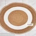 Ahiyana Premium Machine Made Seagrass Round Mat - 36 Inch | Aesthetic Home Décor Rug