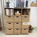 Ahiyana Handmade Eco-Friendly 6 Part 6 - Drawer Seagrass Wardrobe – Durable Metal Frame Storage Organizer