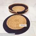 Ahiyana Premium Machine Made Seagrass Round Mat - 12 Inch | Aesthetic Home Decor Rug