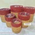 Ahiyana Multi Color Eco-Friendly Natural Seagrass Planter Tub Cover Set With Plastic Lining