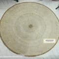 Ahiyana Premium Machine Made Seagrass and Dosting Round Mat - 60 Inch | Aesthetic Home Decor Rug