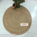 Ahiyana Premium Machine Made Seagrass Round Mat - 60 Inch | Aesthetic Home Décor Rug