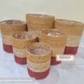 Ahiyana Multi Color Eco-Friendly Natural Seagrass Planter Tub Cover Set With Plastic Lining