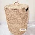 Ahiyana Premium Round Seagrass Laundry Basket with Lid
